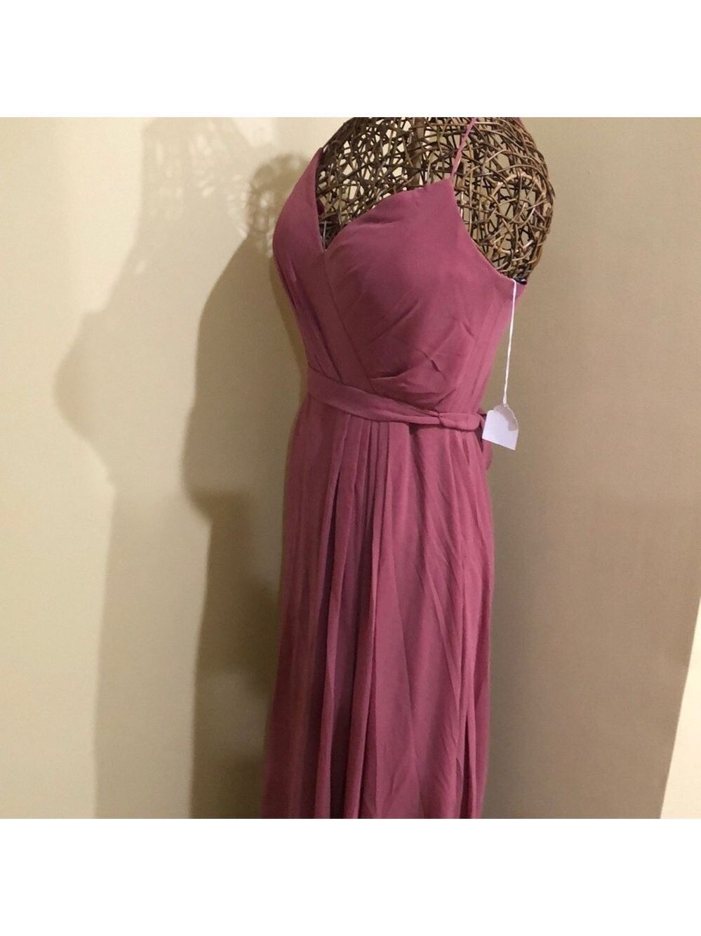 Mauve Straps Bridesmaids Evening Women’s Maxi Dress Gown Retail $225 - Picture 4 of 10